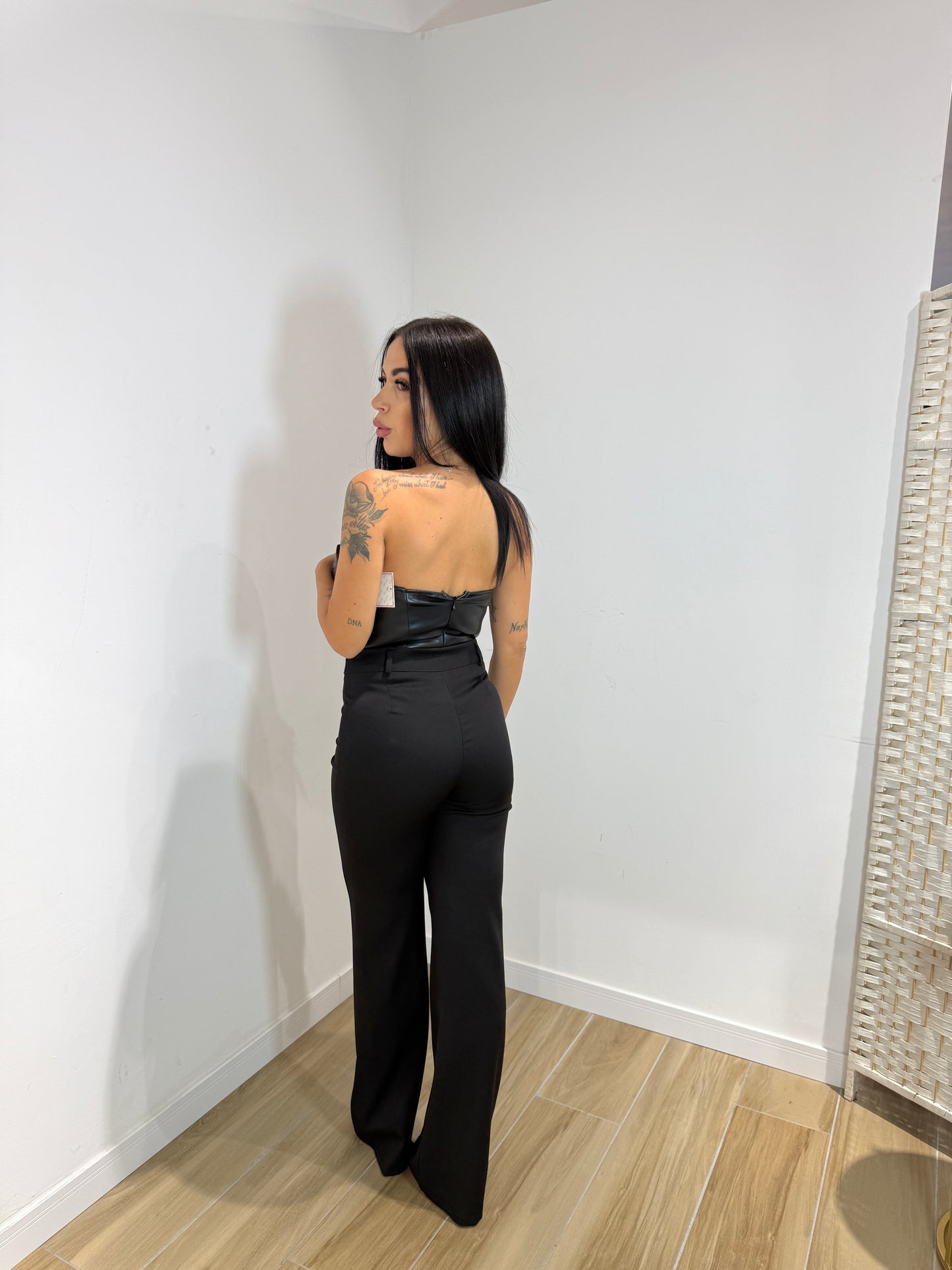 Pantalone a zampa classic con cerniera