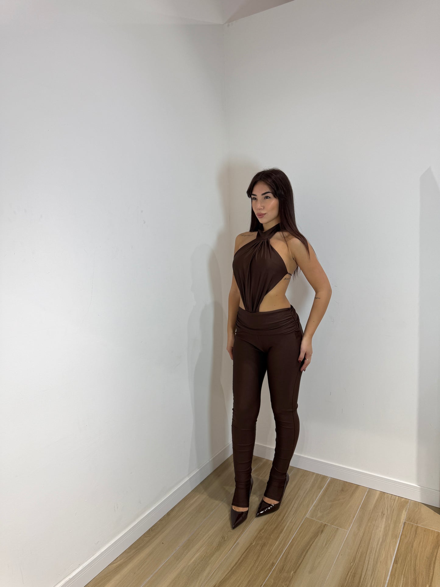 Jumpsuite Cuba lunga marrone