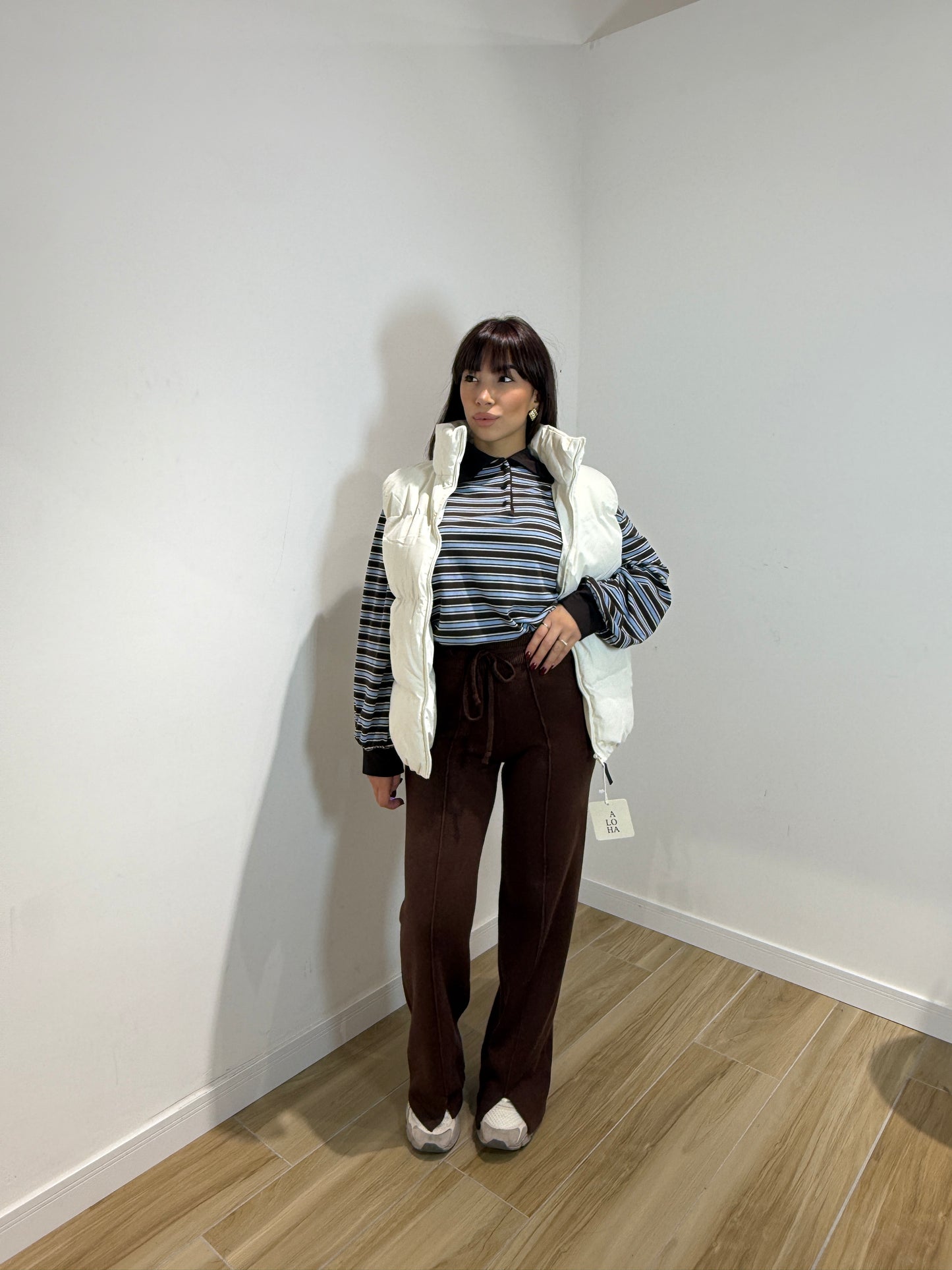 Bomber smanicato bianco