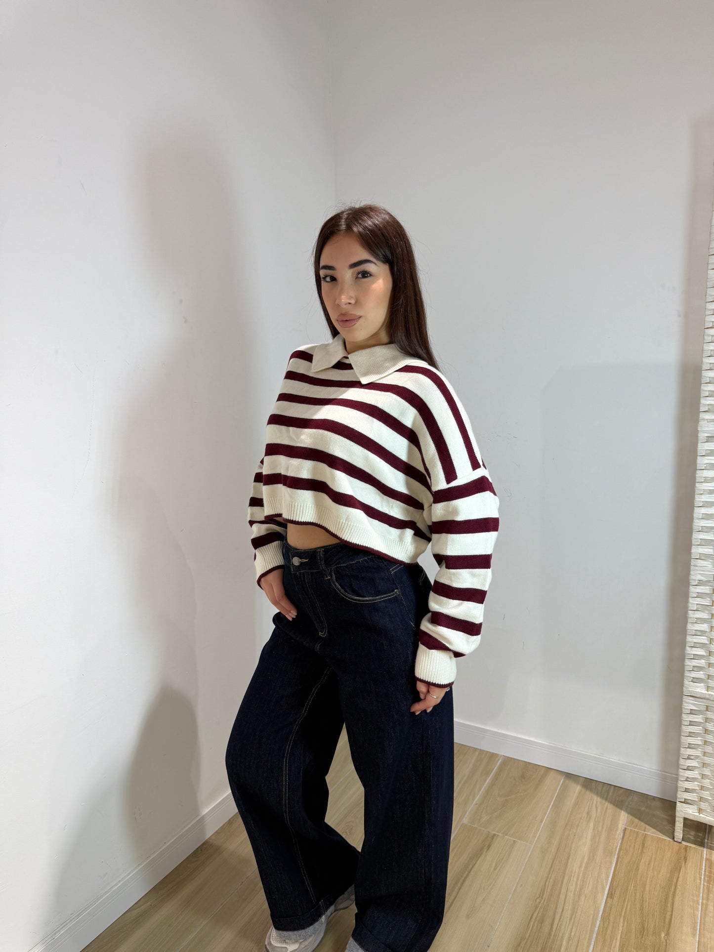 Pull lamiar bordeaux