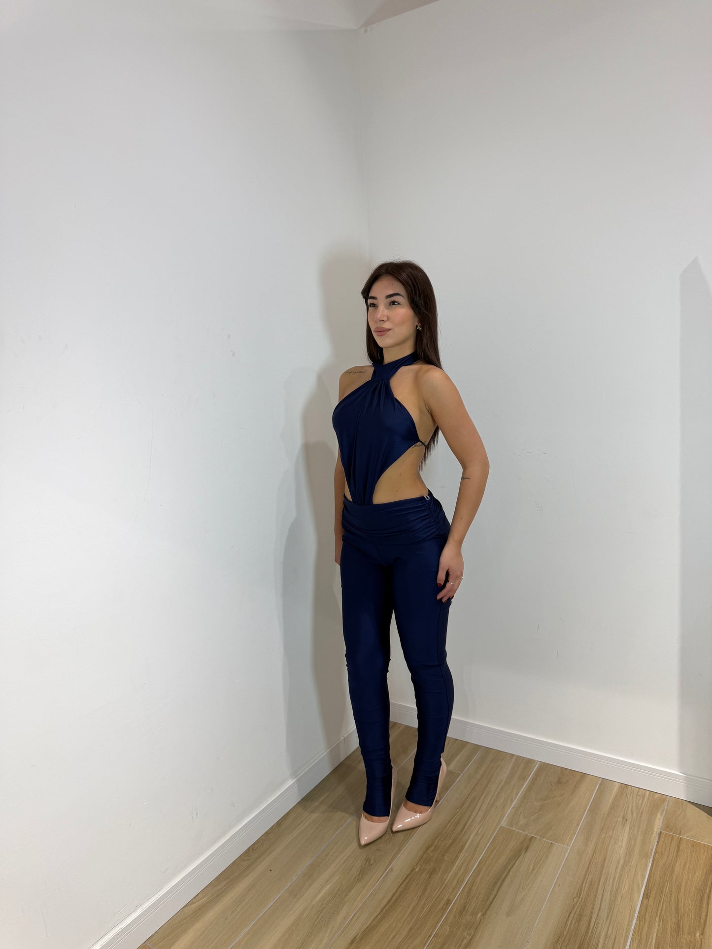 Jumpsuite lunga Cuba blu