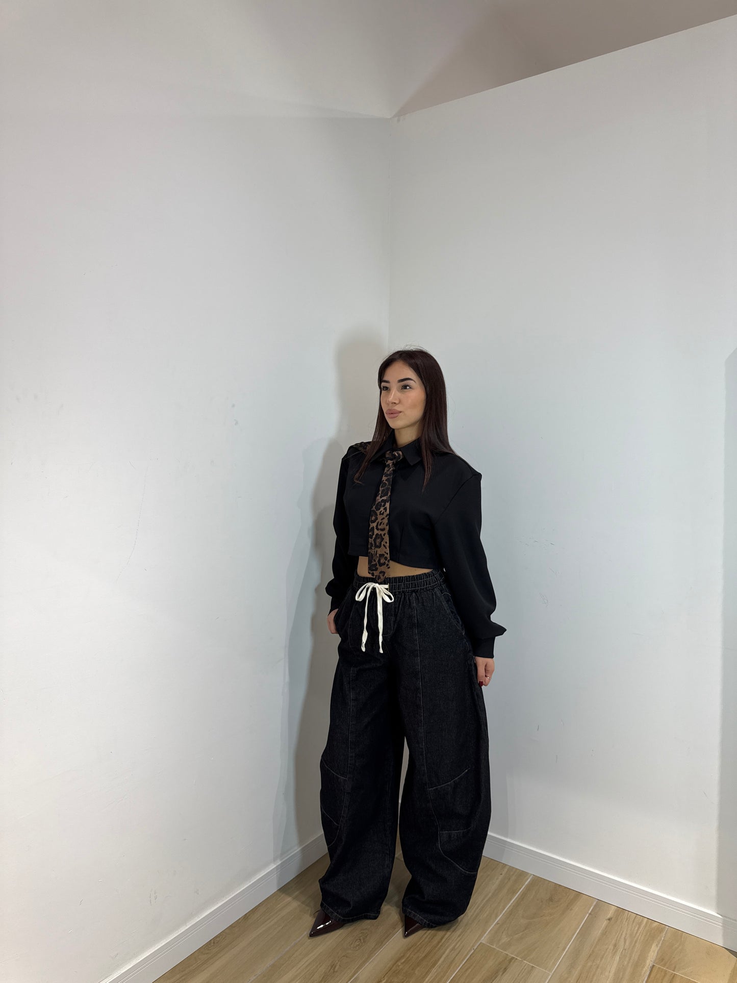 Denim ballon Saretta nero