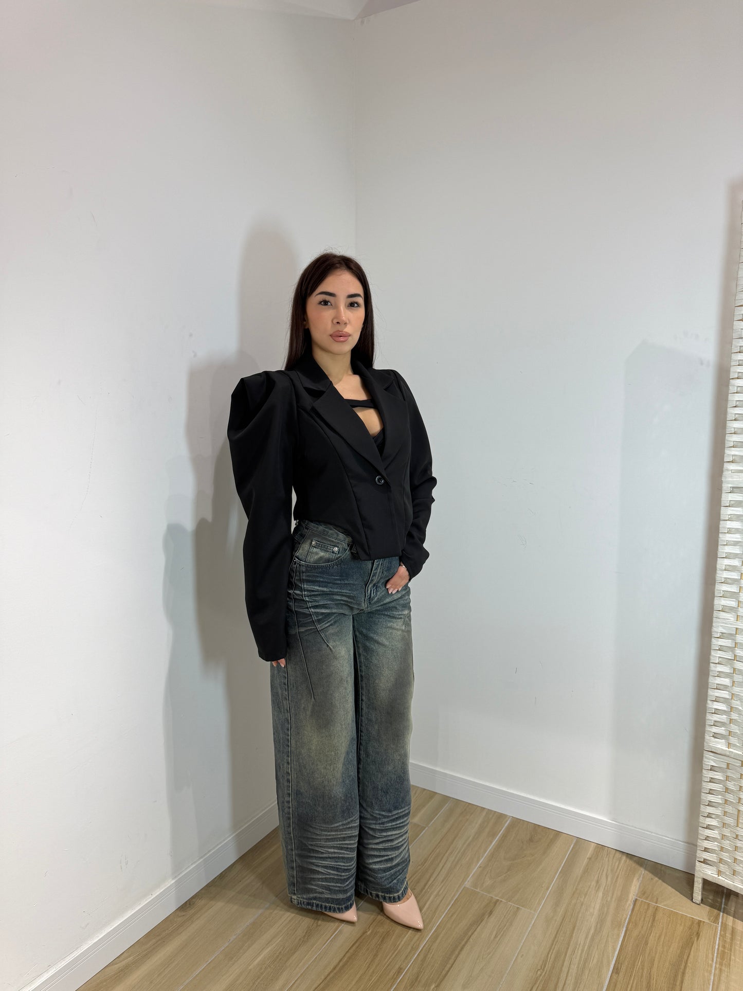 Giacca crop particular