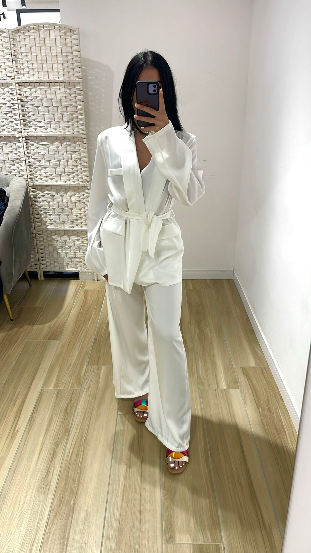 Tailleur in raso Karol