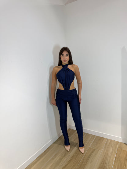 Jumpsuite lunga Cuba blu