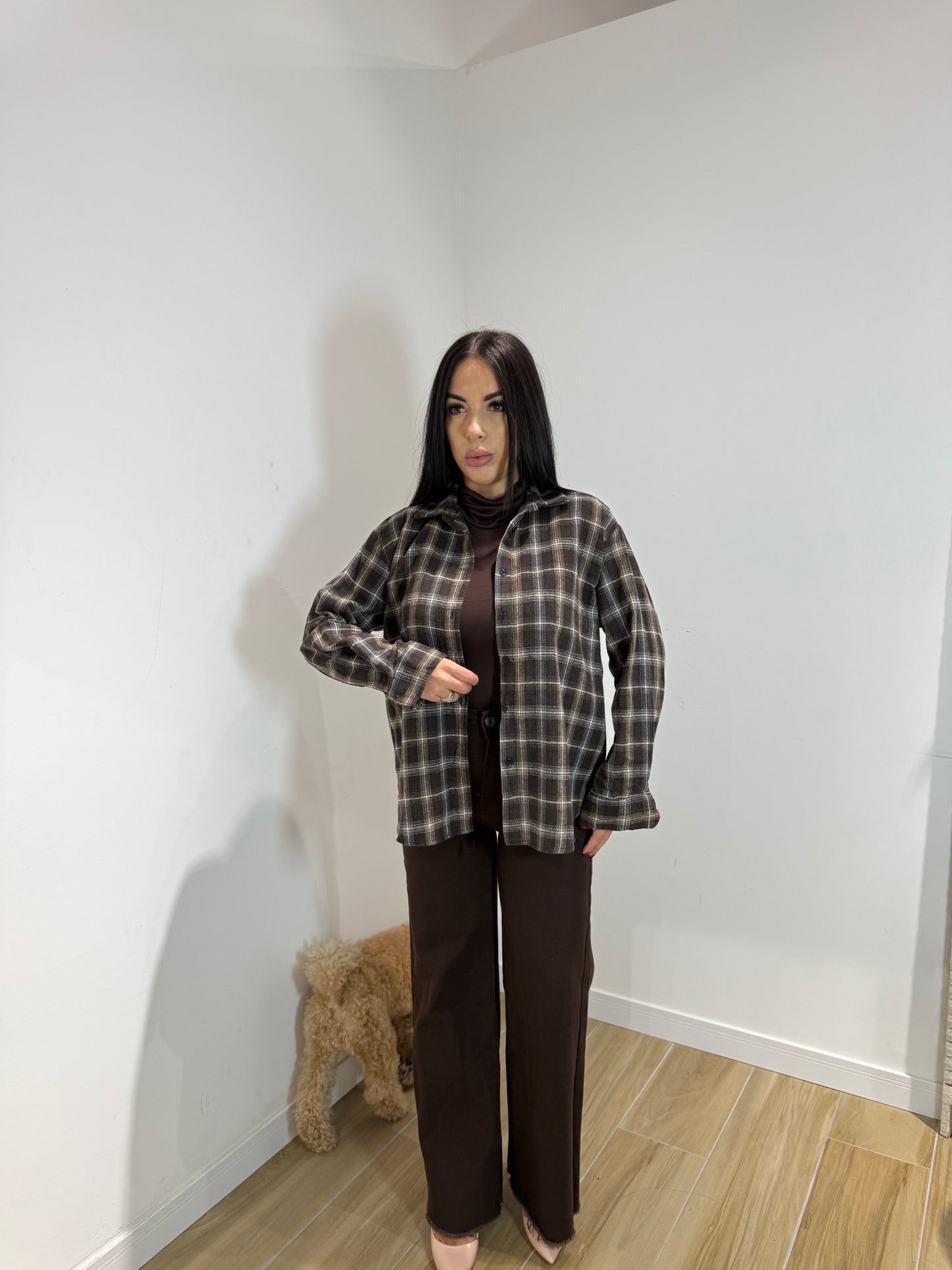 Camicia a quadri Avana