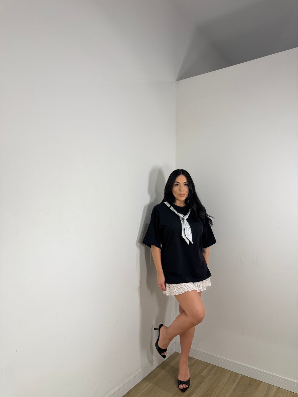 Shirt foulard nera