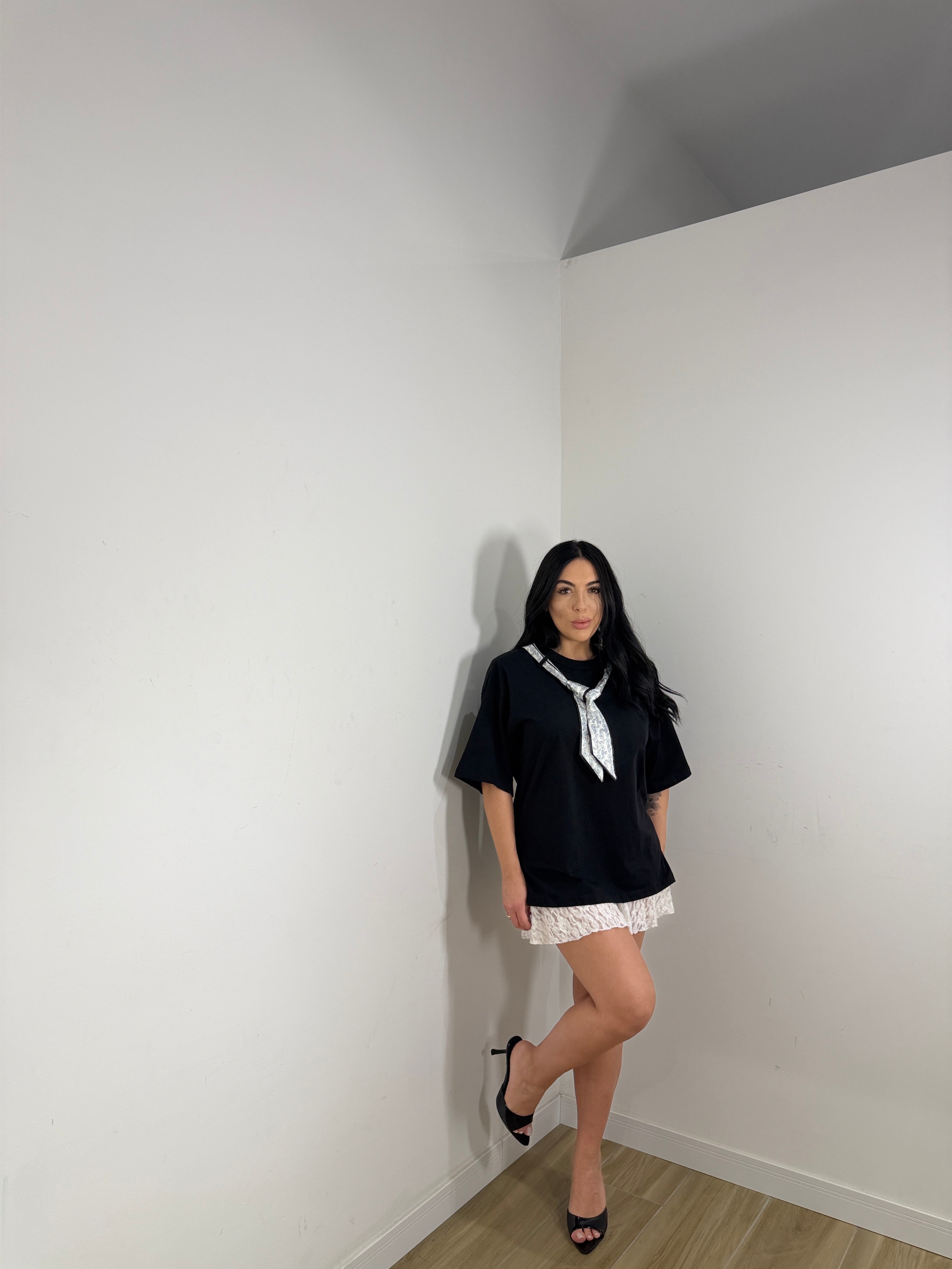 Shirt foulard nera