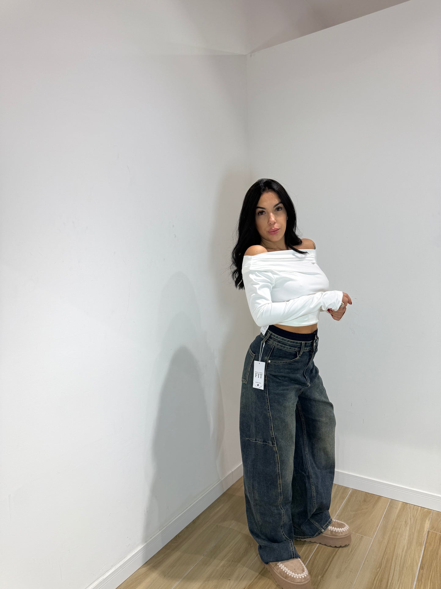 Maglia Kim bianca in licra