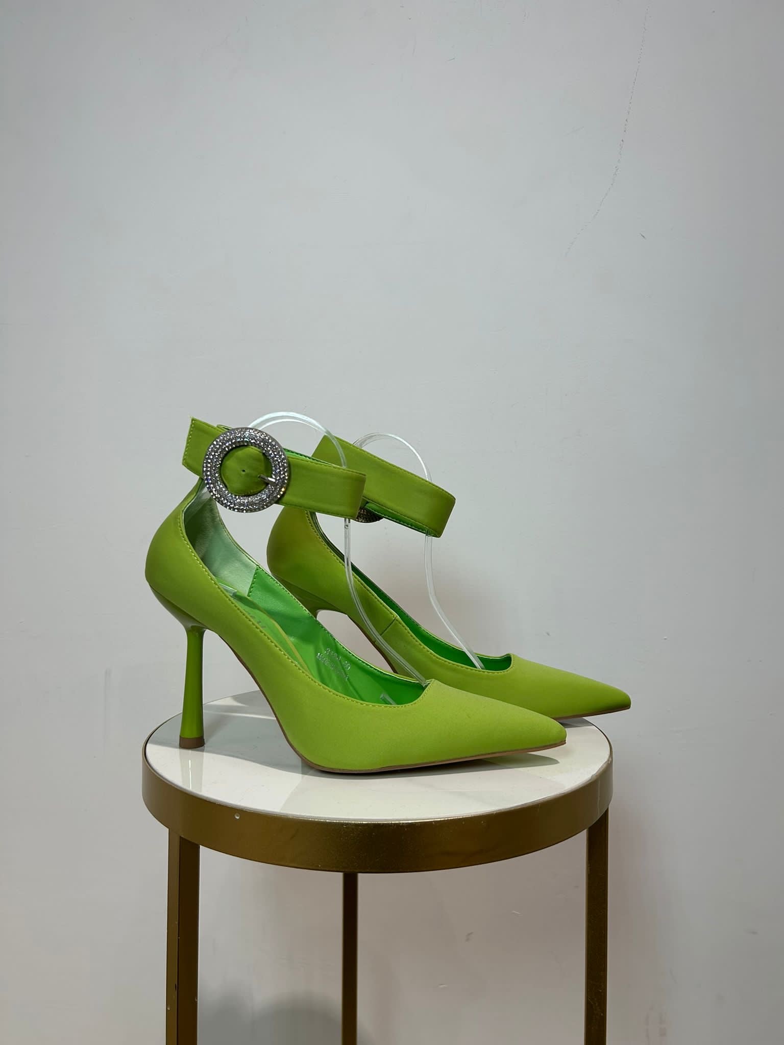 Decollete Delia arancione e verde