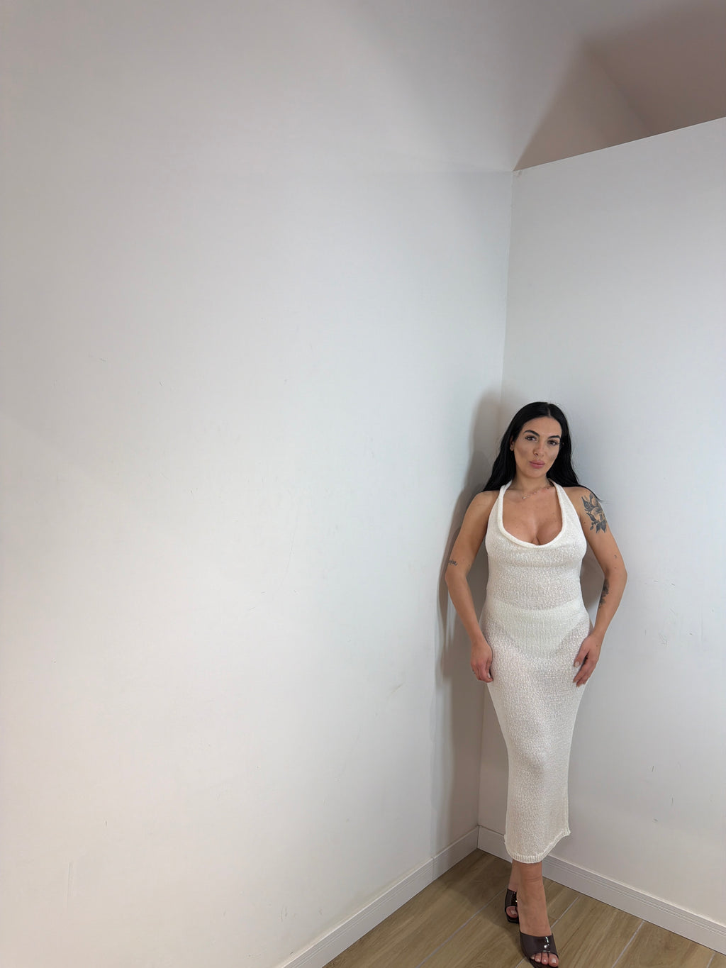 Abito lungo Zante bianco