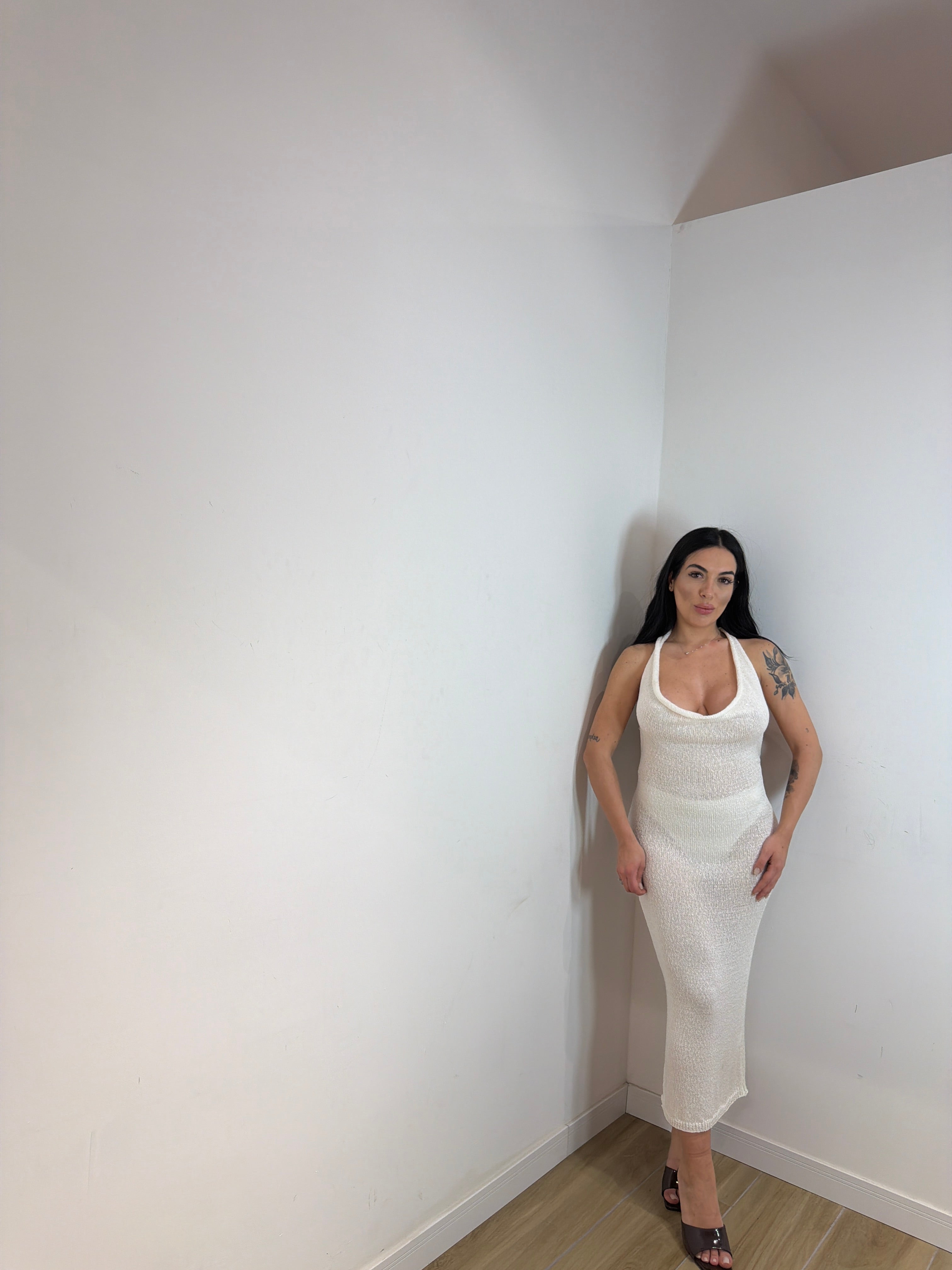 Abito lungo Zante bianco