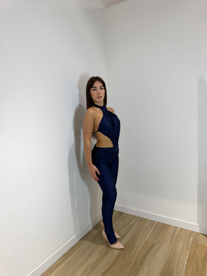 Jumpsuite lunga Cuba blu