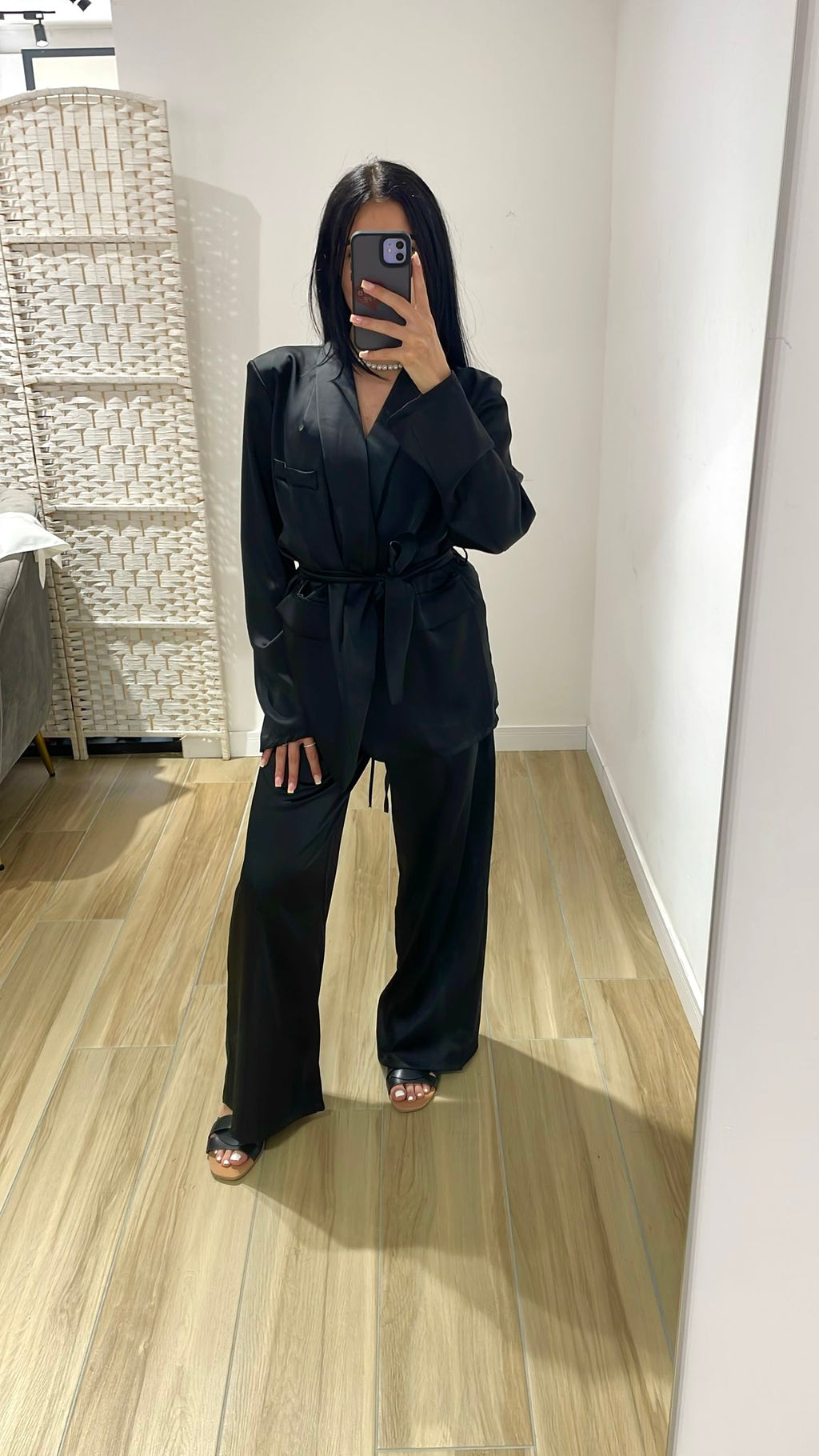Tailleur in raso Karol