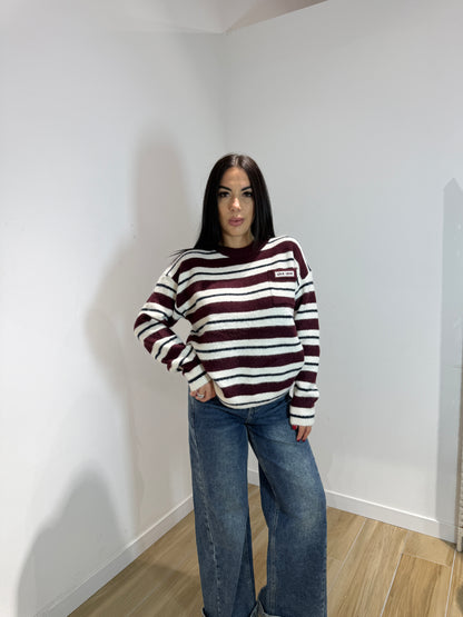 Pull love love bordeaux