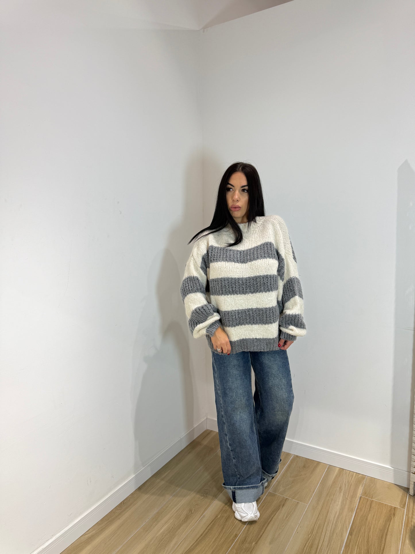 Pull American grigio