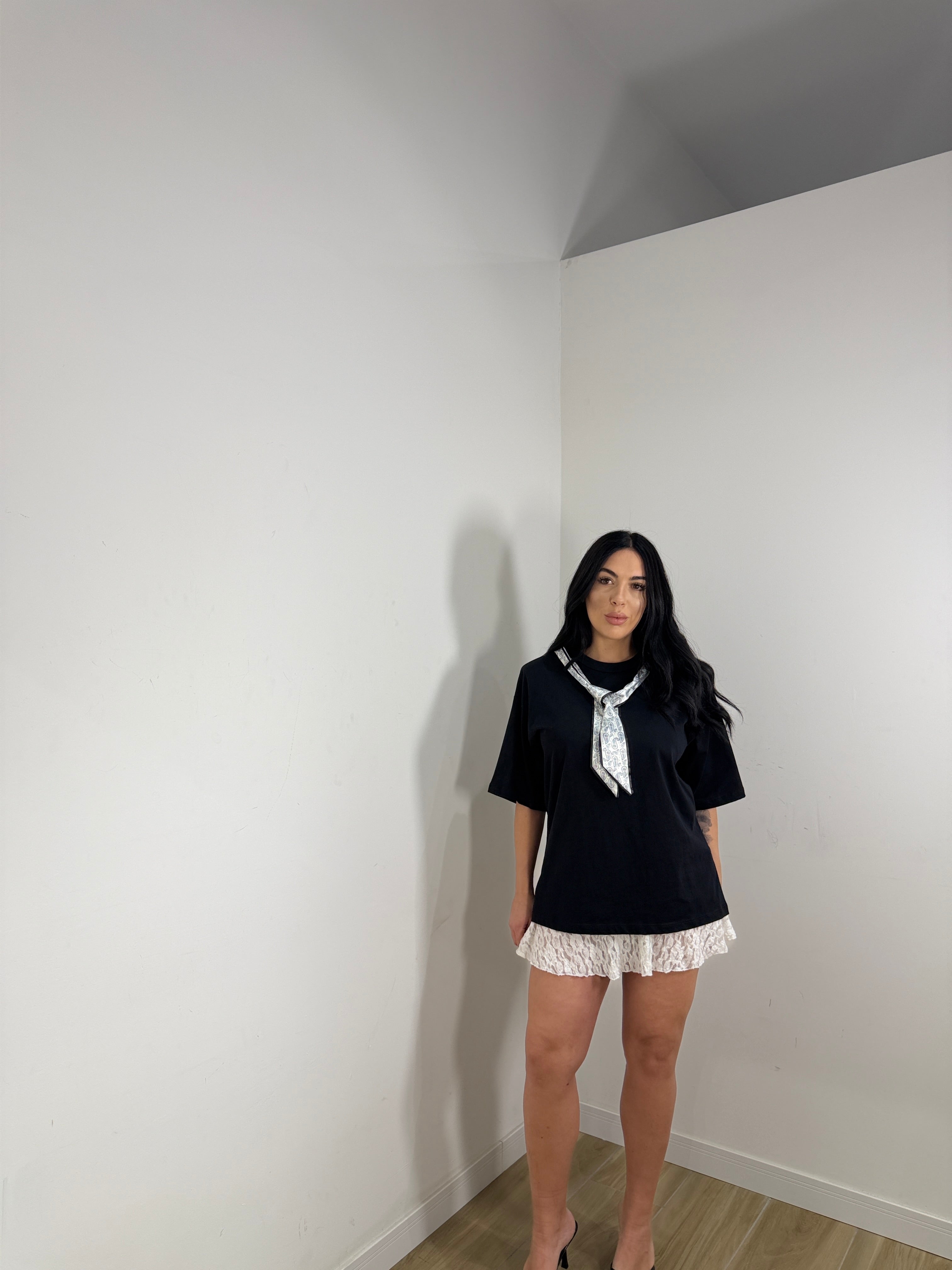 Shirt foulard nera