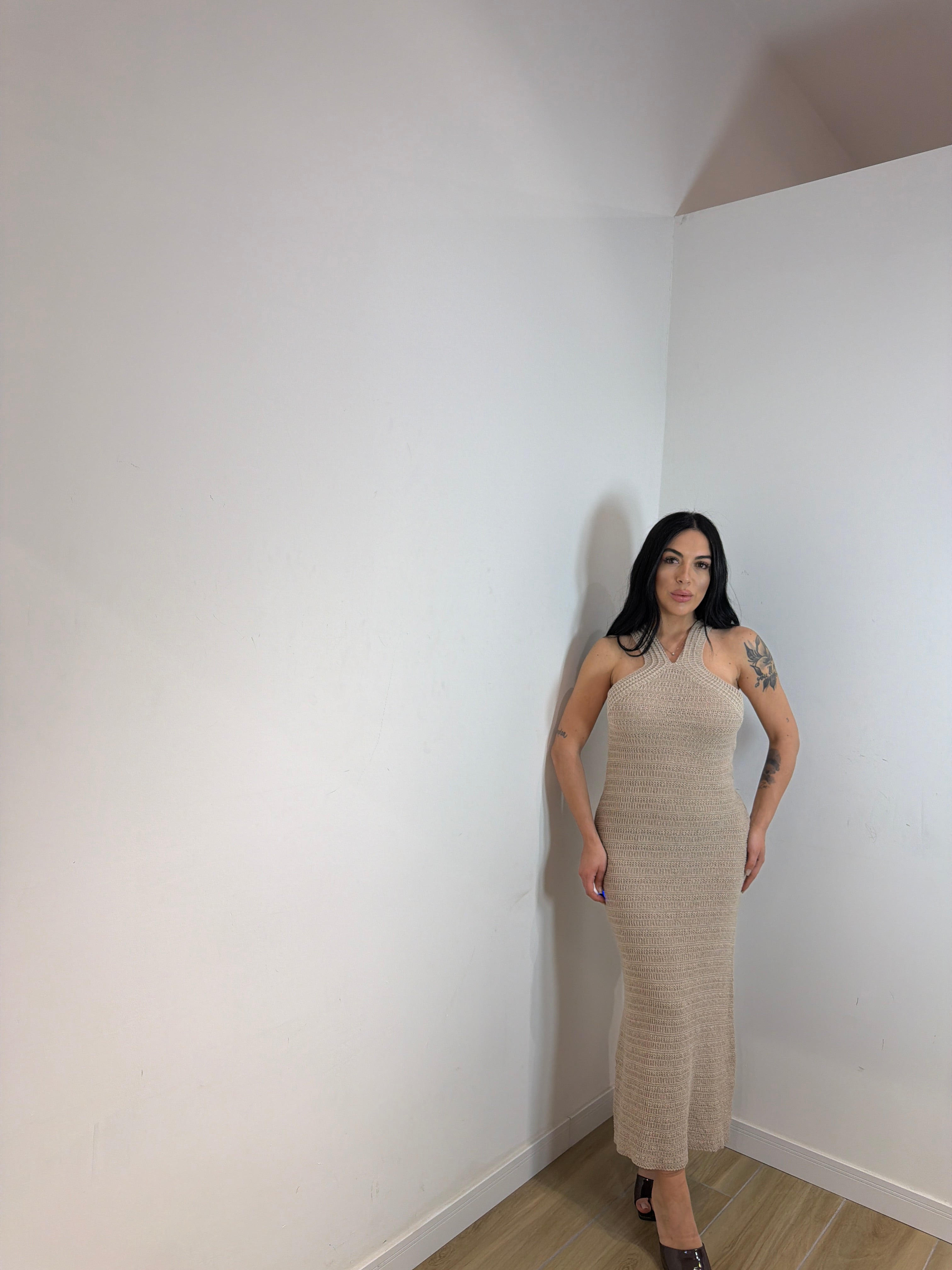 Abito lungo Rio beige