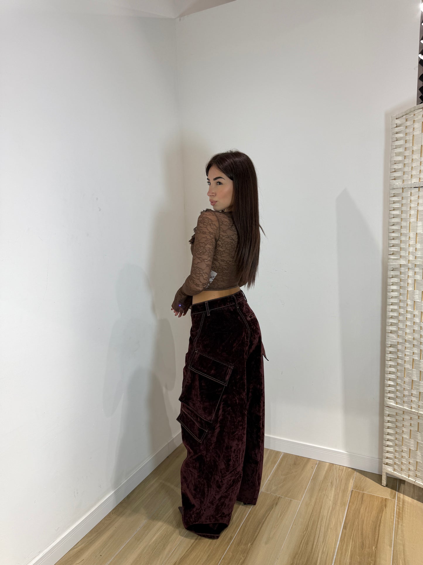 Pantalone Comelia bordeaux