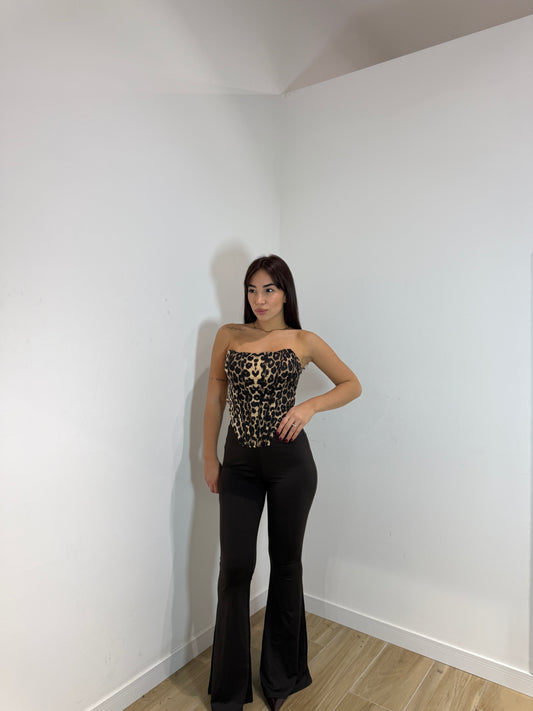 Pantalone Wadi a zampa marrone