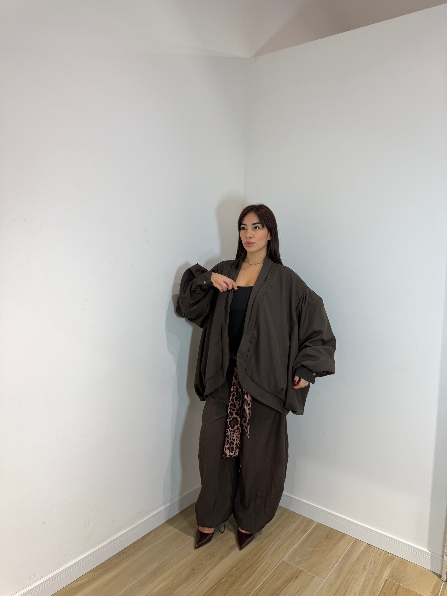 Blazer ballon marrone