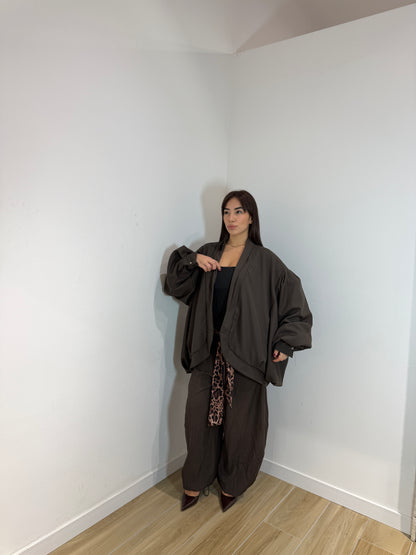 Blazer ballon marrone