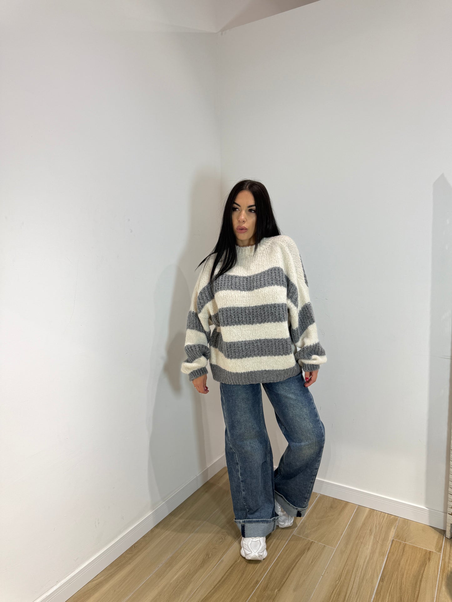 Pull American grigio