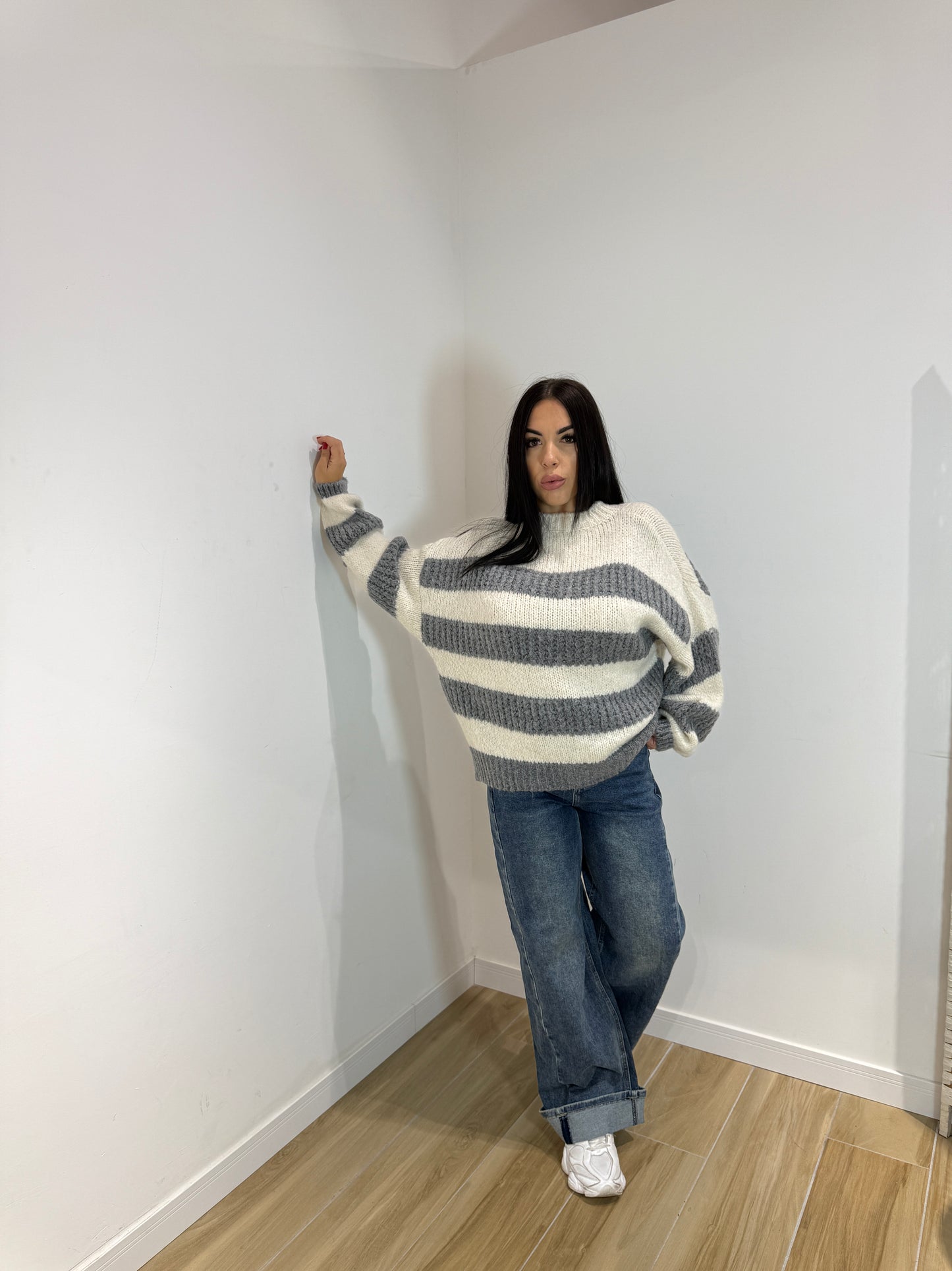 Pull American grigio