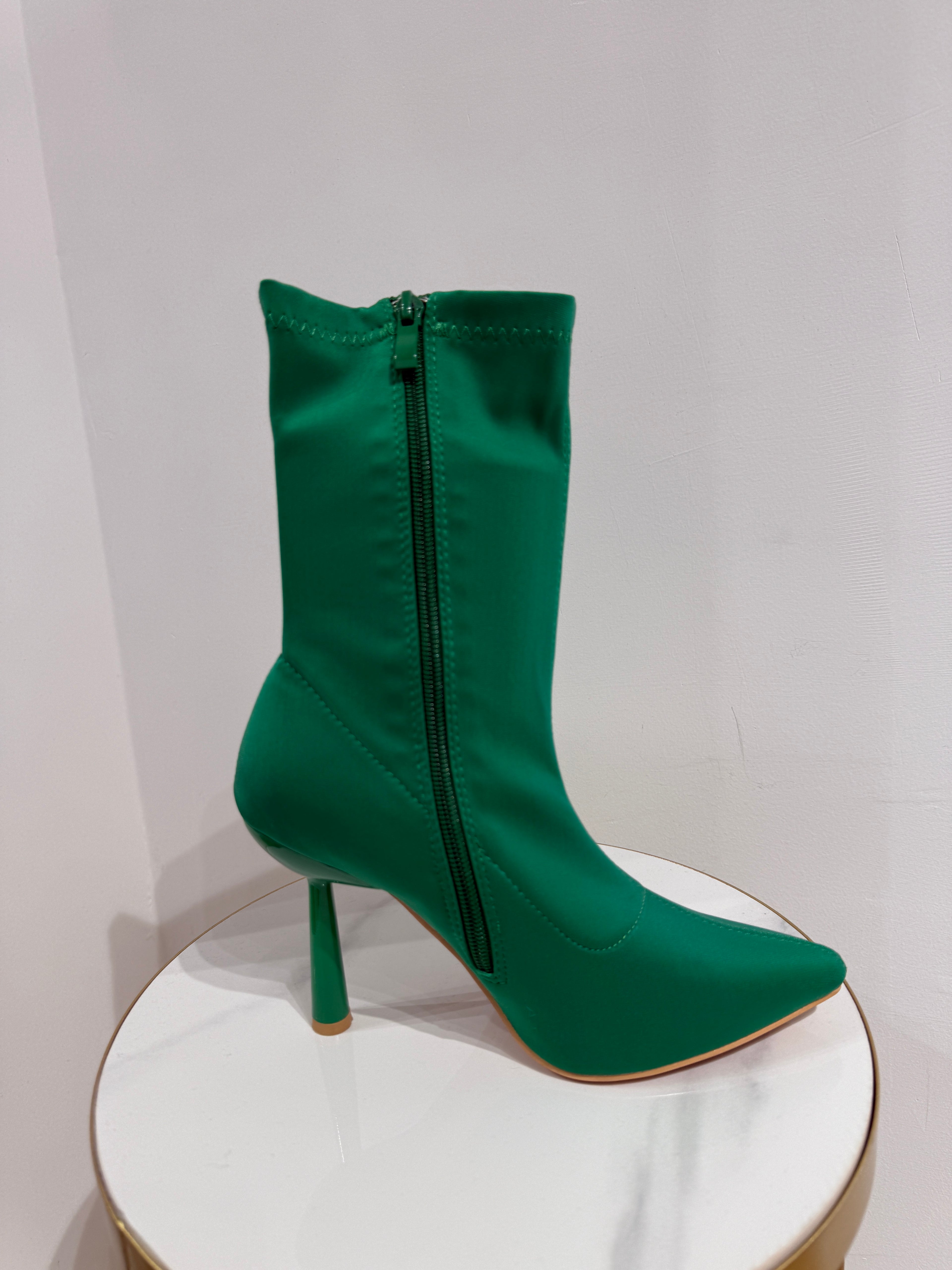 Stivaletto Clara verde e fucsia