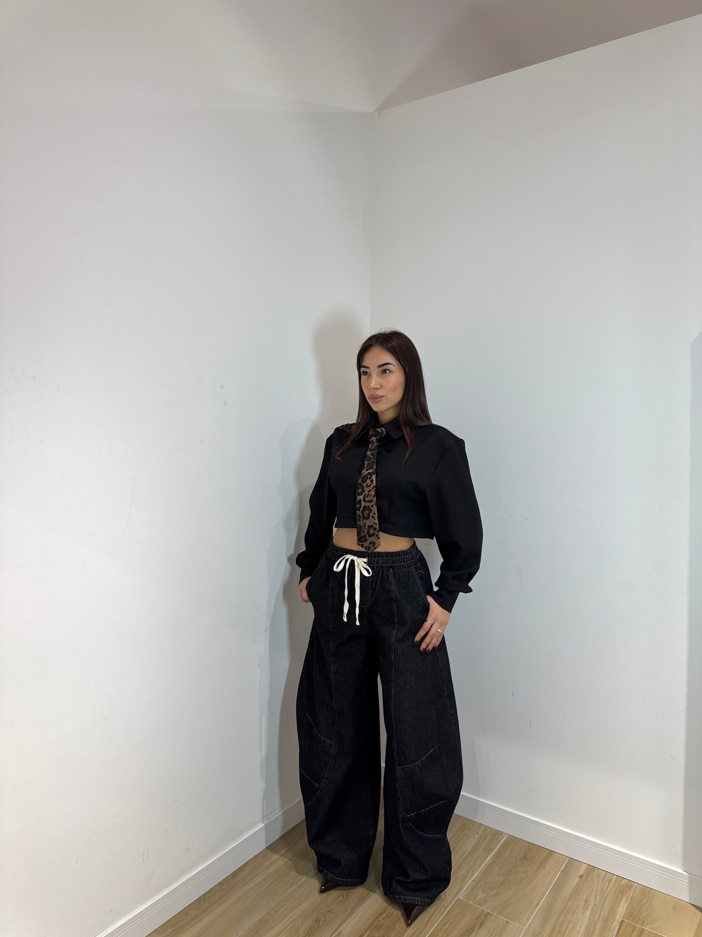 Denim ballon Saretta nero