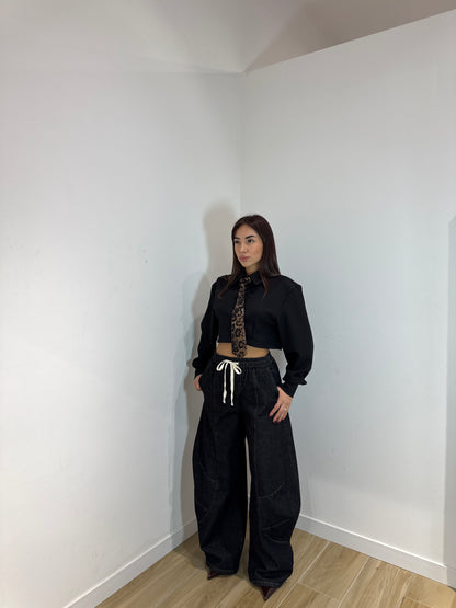 Denim ballon Saretta nero