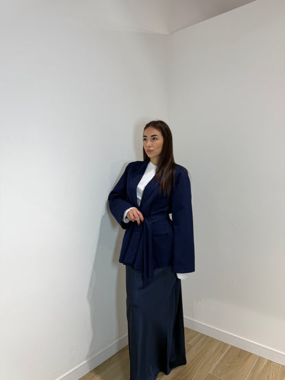 Blazer Sophie blu con cintura