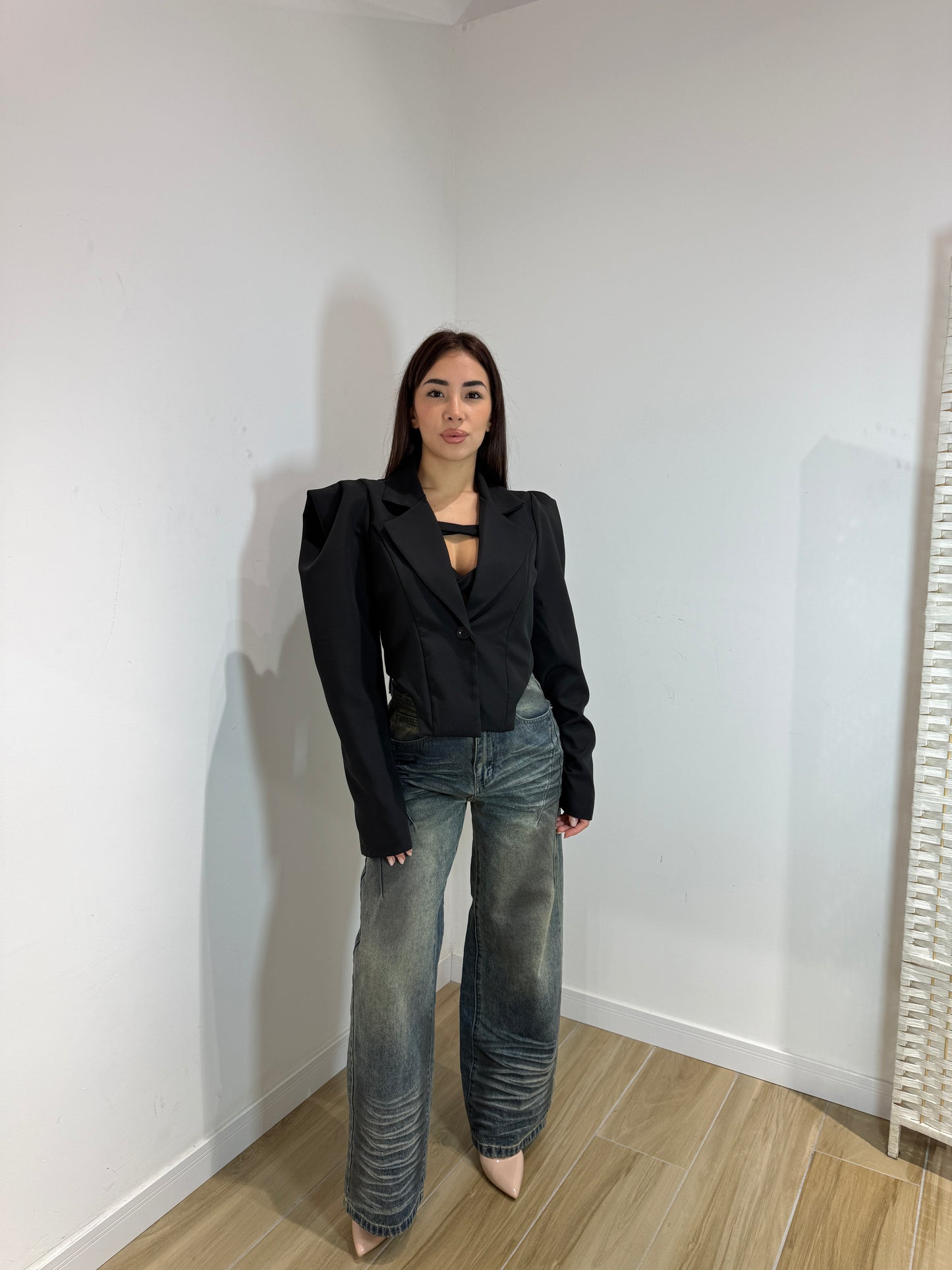 Giacca crop particular