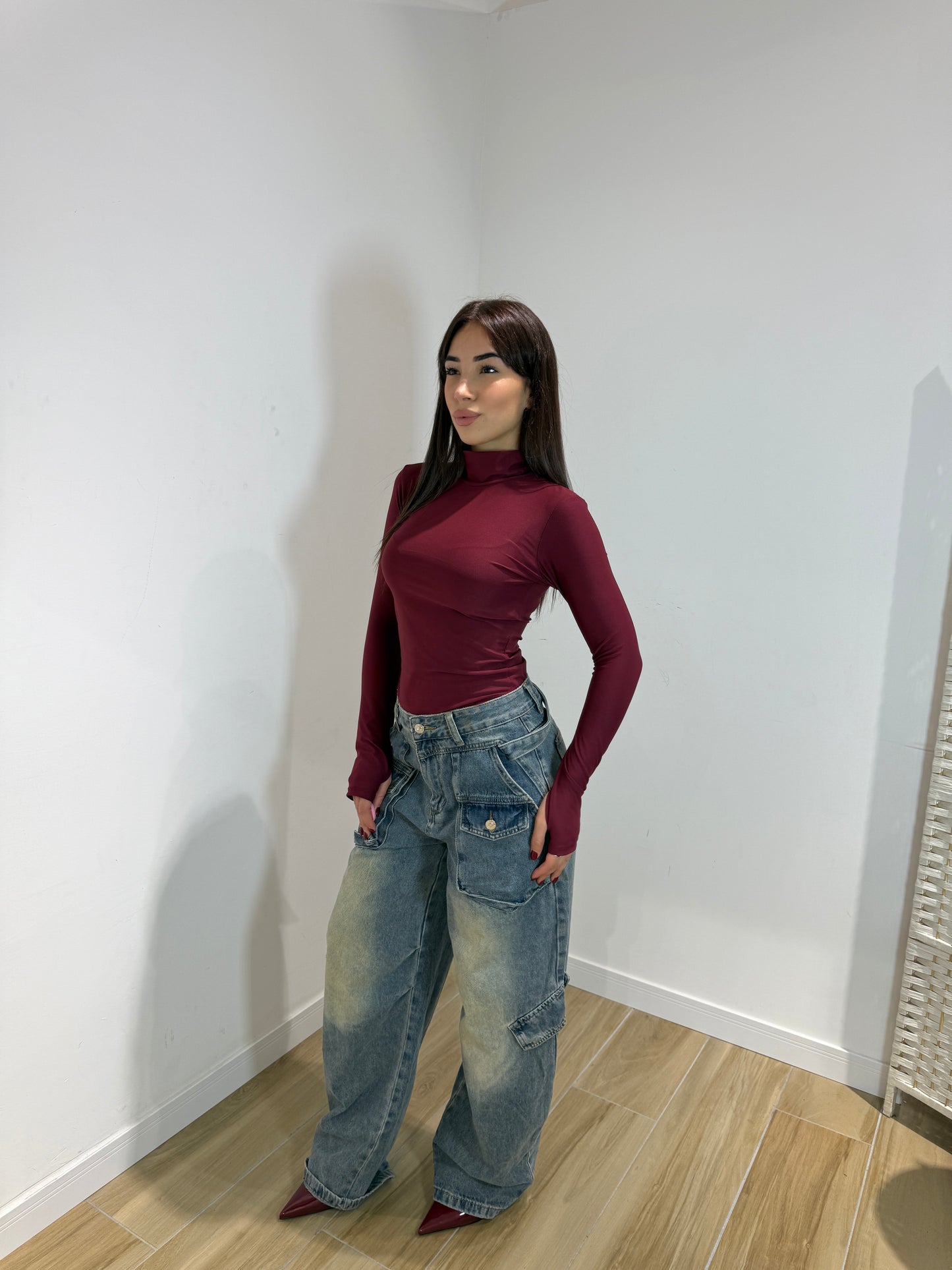 Body Cory marrone e bordeaux