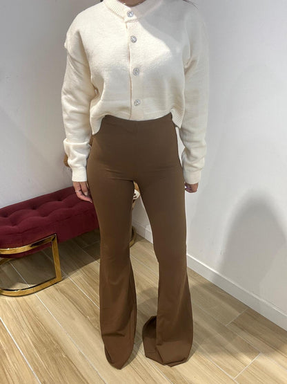 Pantalone a zampa Menny camel