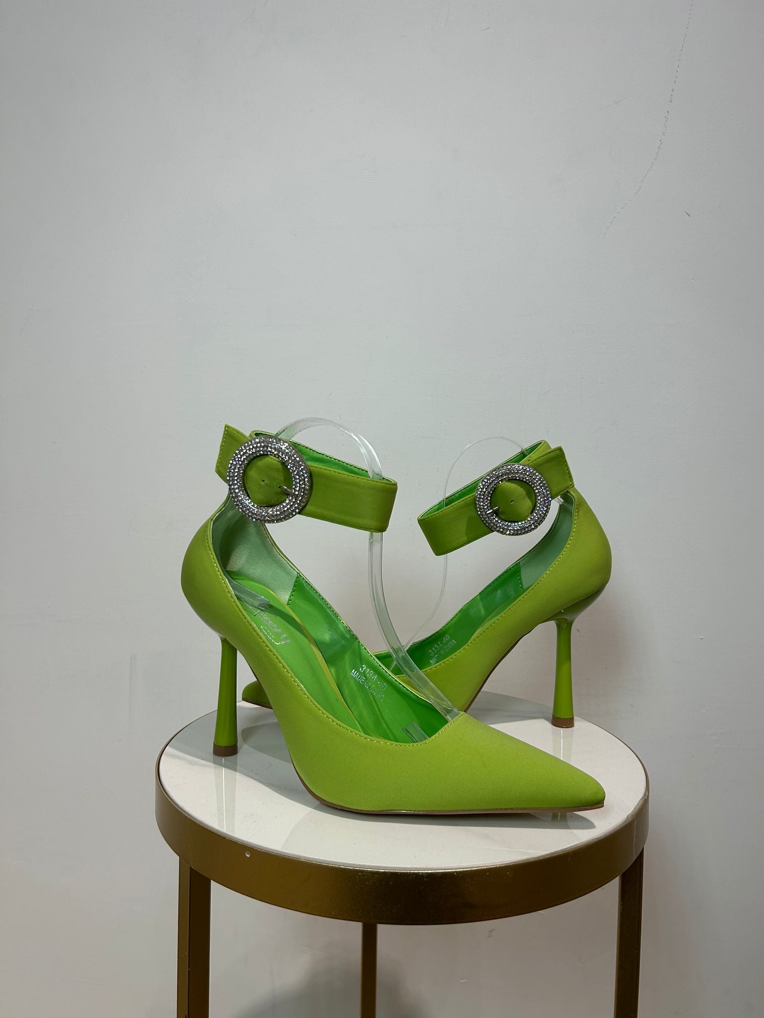 Decollete Delia arancione e verde