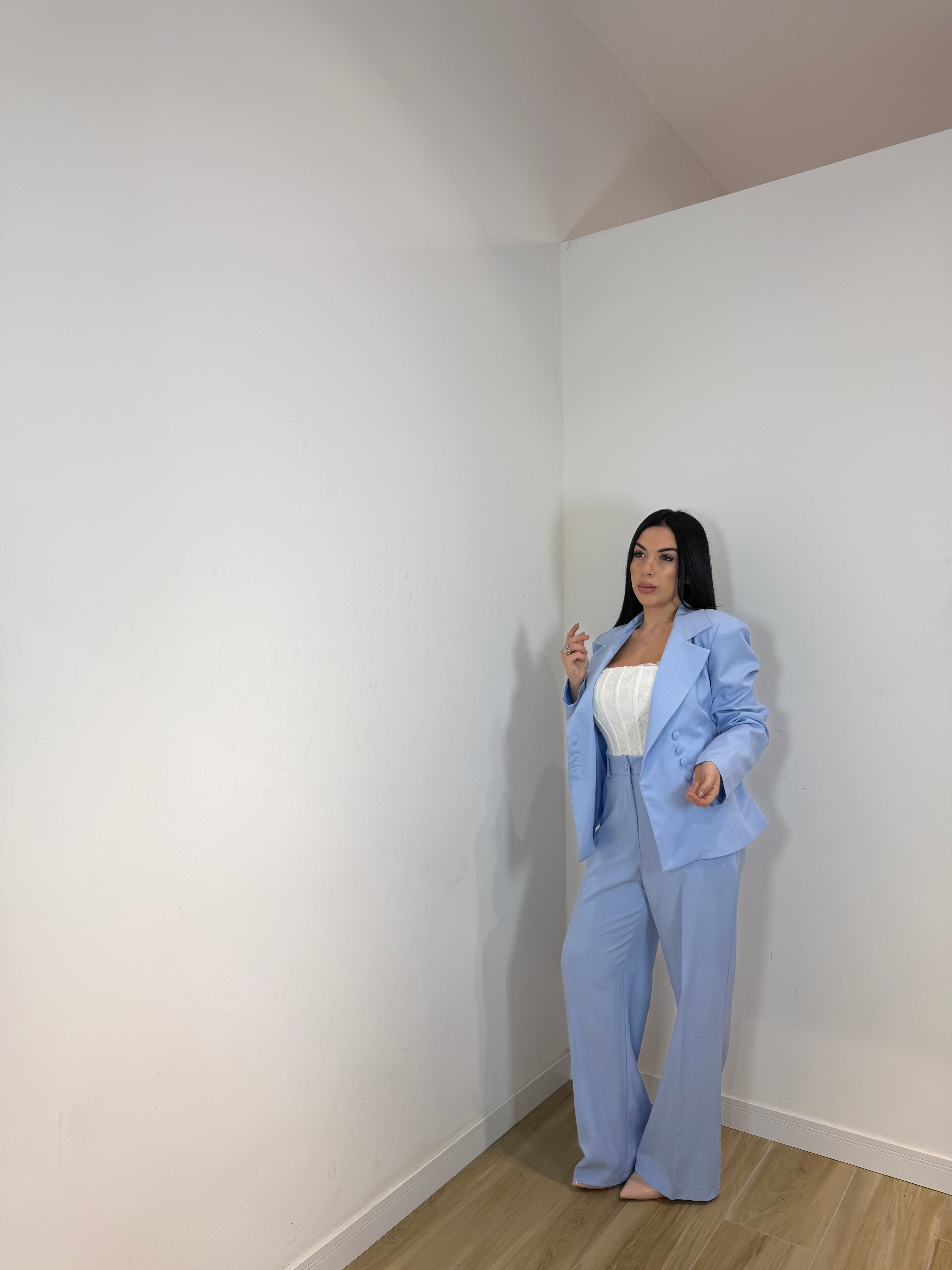 Tailleur Leonia celeste