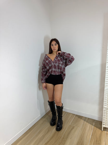 Pantaloncino culotte Sol bordeaux