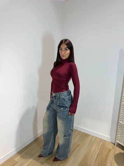 Body Cory marrone e bordeaux