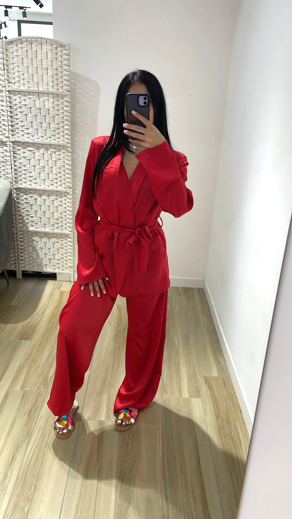 Tailleur in raso Karol