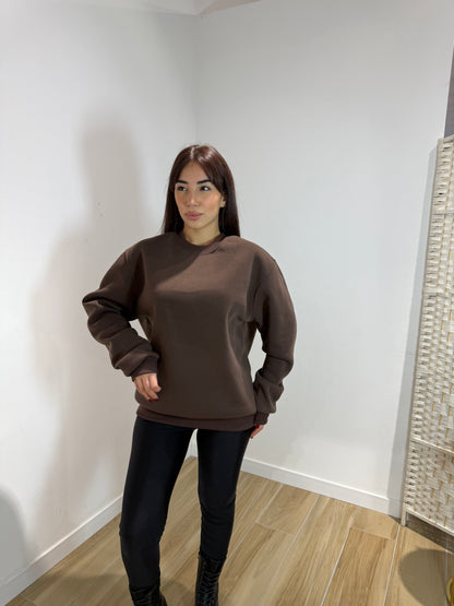 Felpa simple Tabi marrone