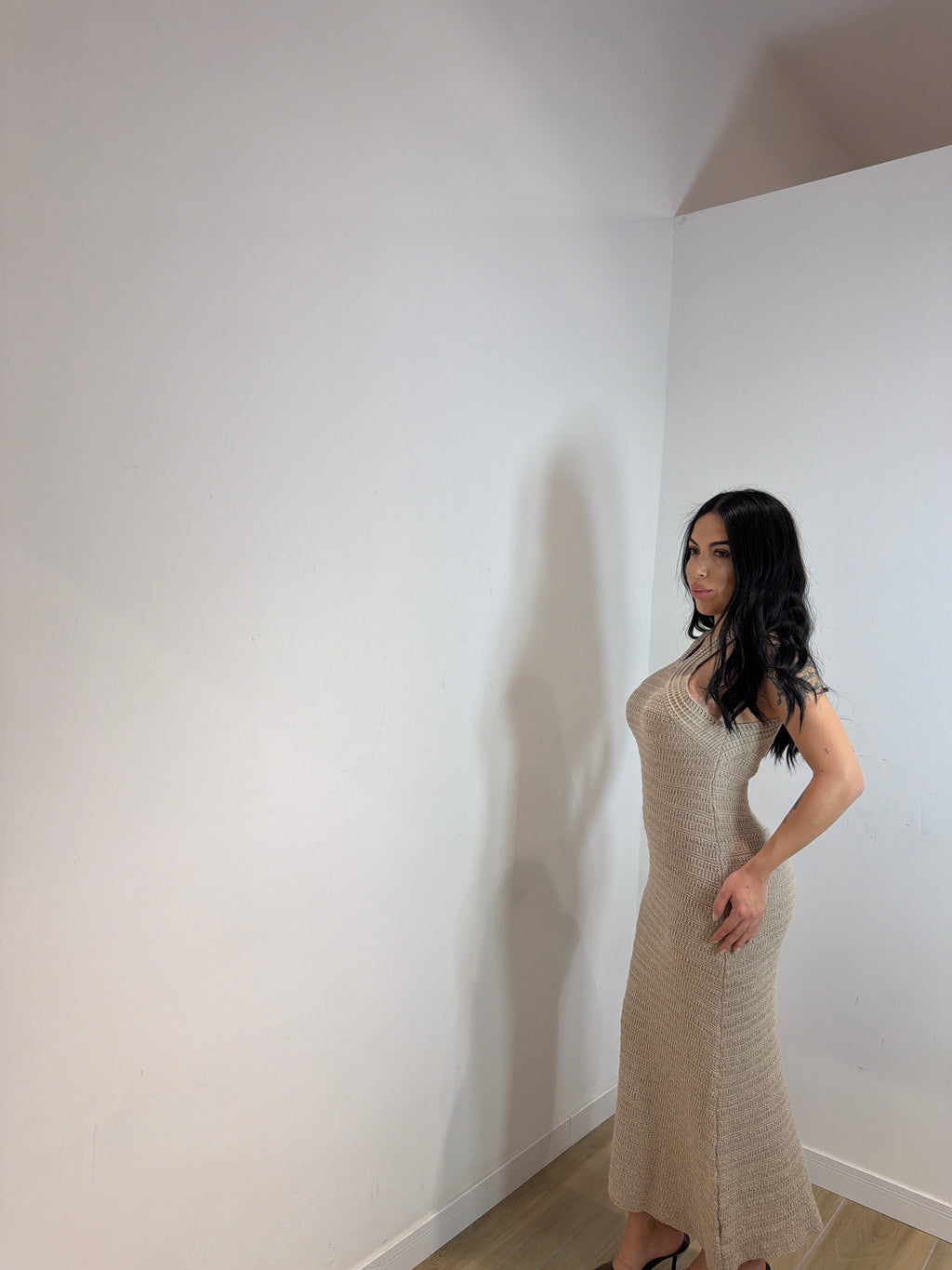 Abito lungo Rio beige