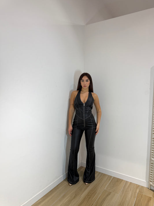 Jumpsuite Kik in ecopelle