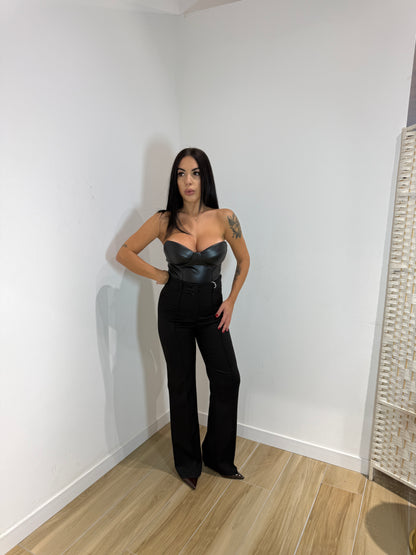 Pantalone a zampa classic con cerniera