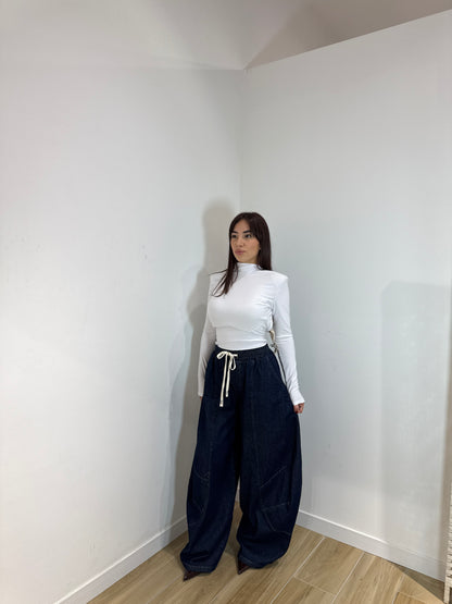 Denim ballon Saretta blu