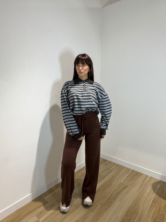 Pantalone comfy marrone