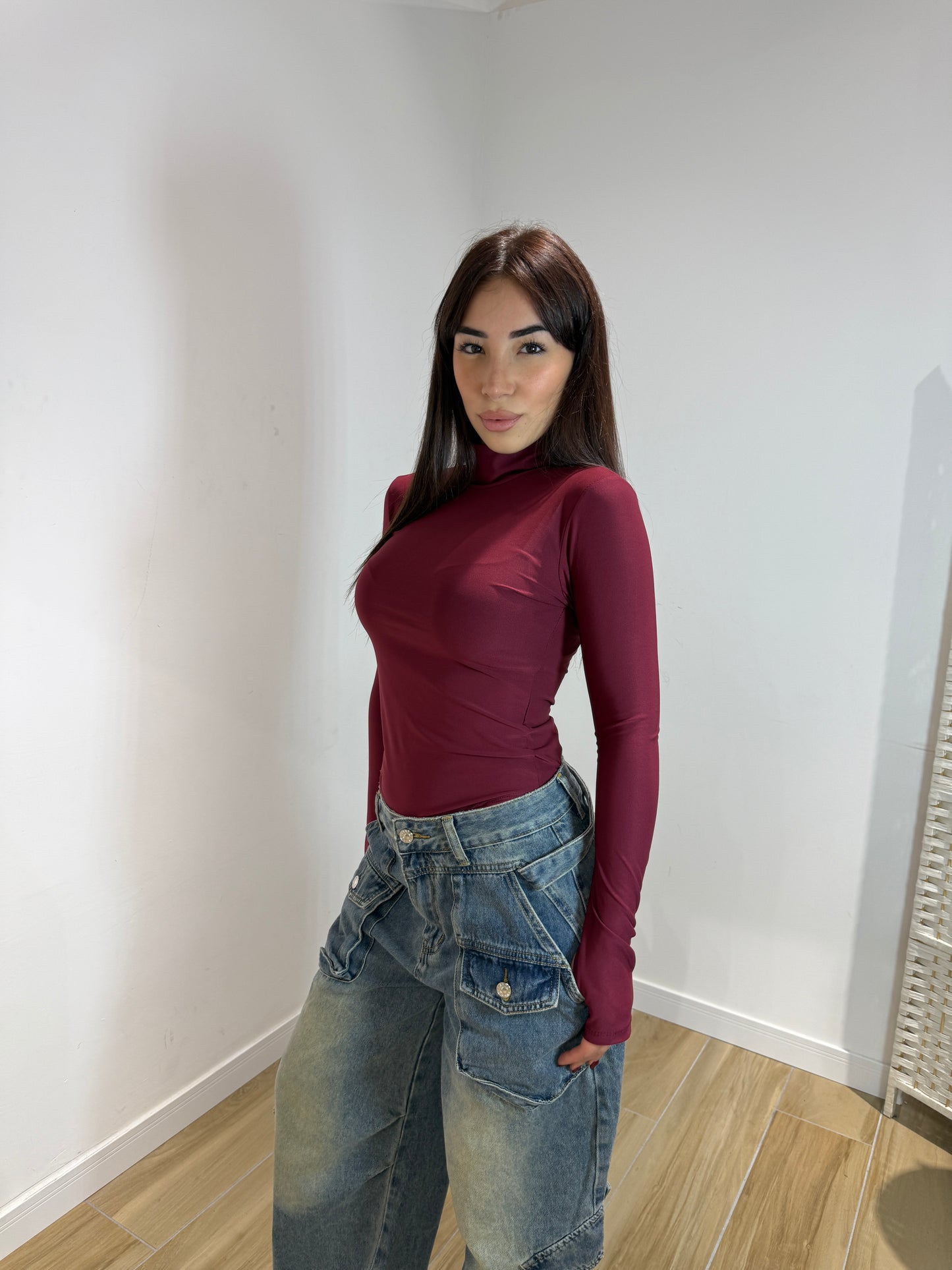 Body Cory marrone e bordeaux