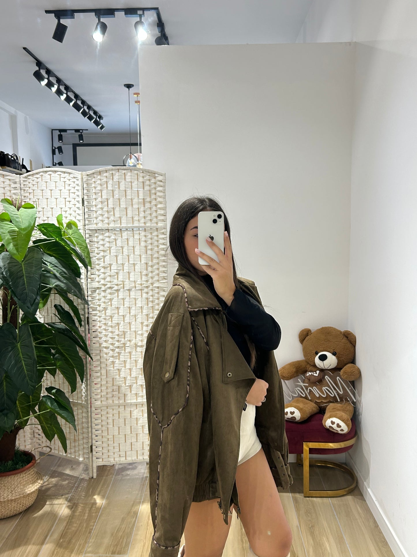 Chiodo in ecocamoscio Simon