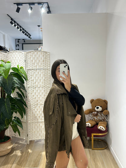 Chiodo in ecocamoscio Simon