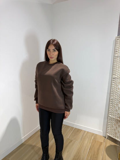 Felpa simple Tabi marrone